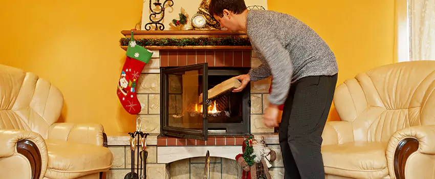 Rusted Metal Fireplace Restoration in Bellview, Florida